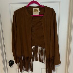 Brown Fringe Women's Jacket Missy Robertson